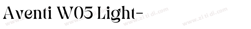 Aventi W05 Light字体转换